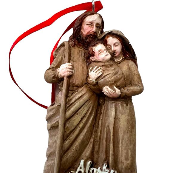 Mary Joseph and baby Jesus Christmas Ornament Alaska Festive Holiday Brown - Picture 9 of 13